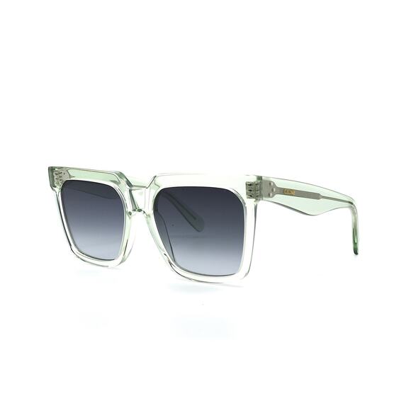 NEW CELINE PARIS CL4055IN 93B LIGHT GREEN TRANSPARENT GREY AUTHENTIC SUN… - Picture 4 of 12
